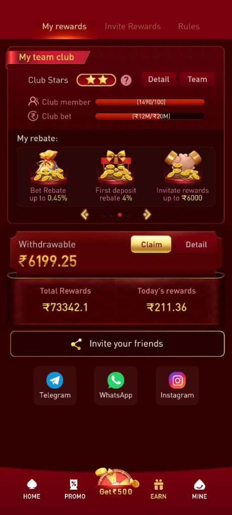 Boom79 Game rewards deposit and invite rewards